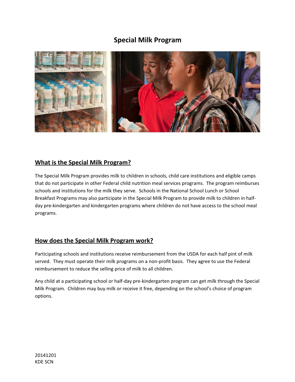 What Is the Special Milk Program?