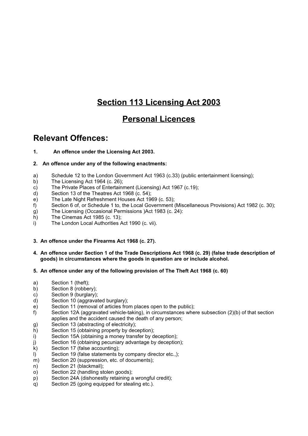 Section 113 Licensing Act 2003