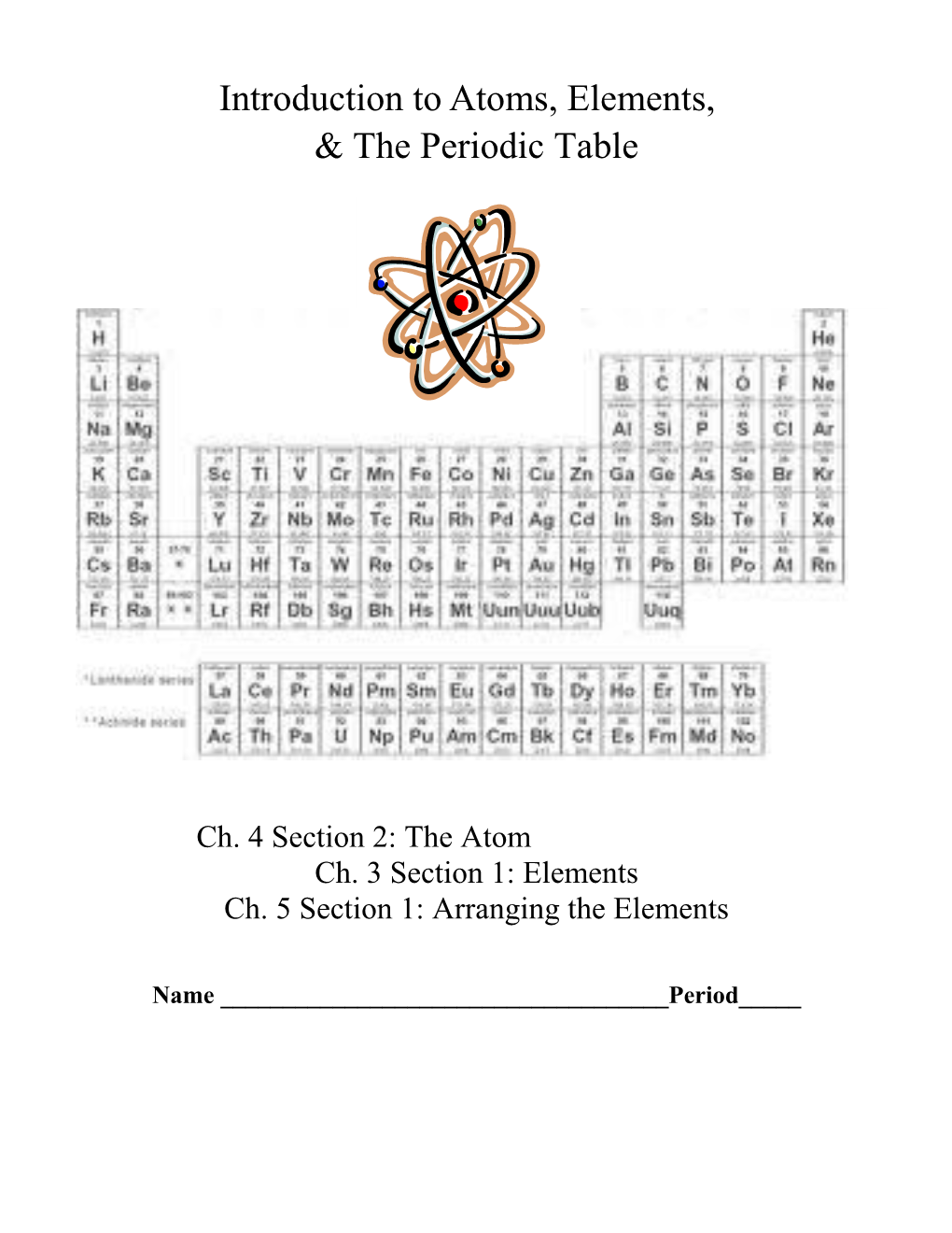 Introduction to Atoms, Elements
