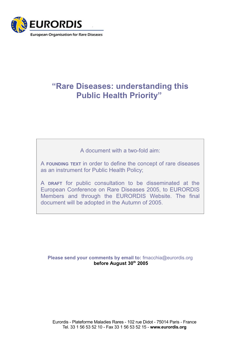 Rare Diseases: Understanding This Public Health Priority