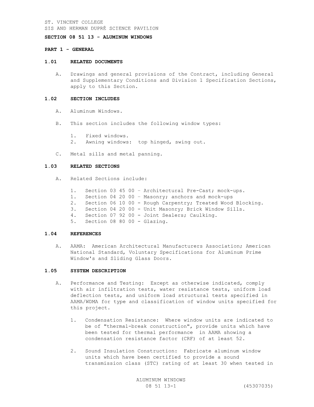 08520-Aluminum Windows Spc