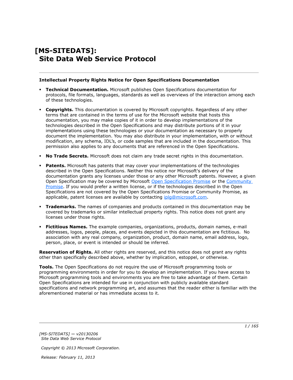 Intellectual Property Rights Notice for Open Specifications Documentation s35