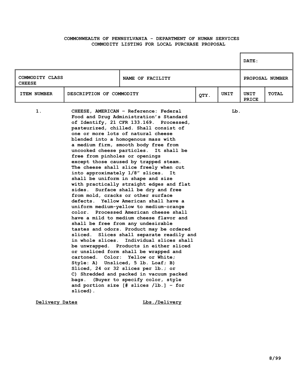 Commonwealth of Pennsylvania - Department of Public Welfare