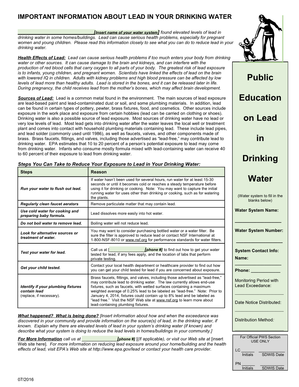 Important Information About Your Drinking Water Sample