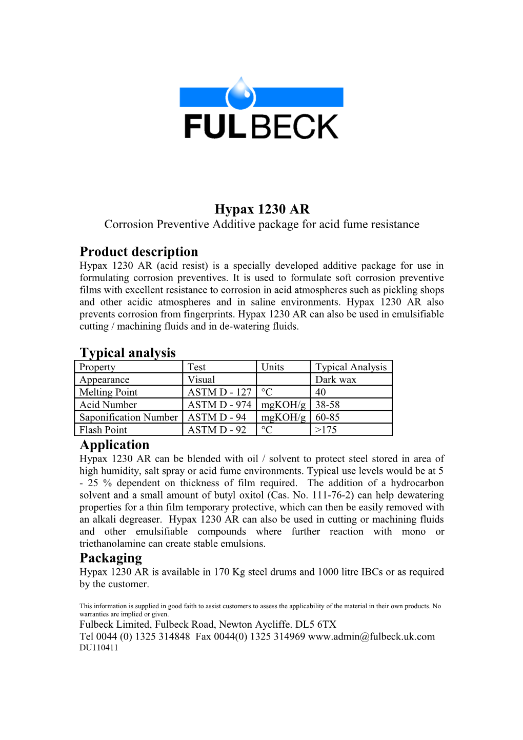 Corrosion Preventive Additive Package for Acid Fume Resistance