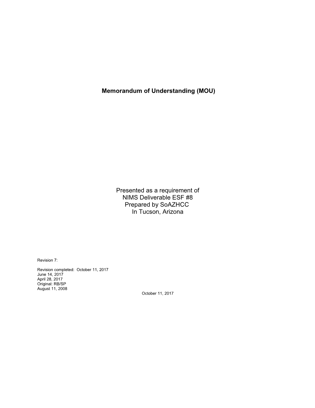 Memorandum of Understanding (MOU) s3