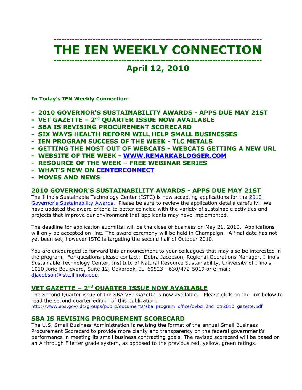 In Today'sien Weekly Connection s10
