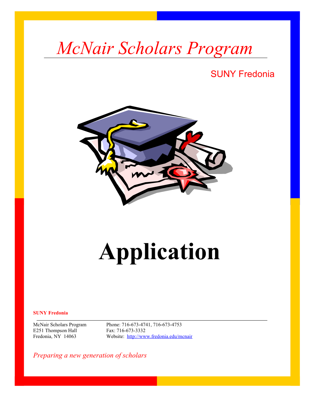 Mcnair Application Guidelines