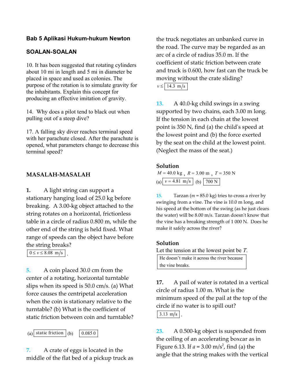 Bab 5Aplikasi Hukum-Hukum Newton