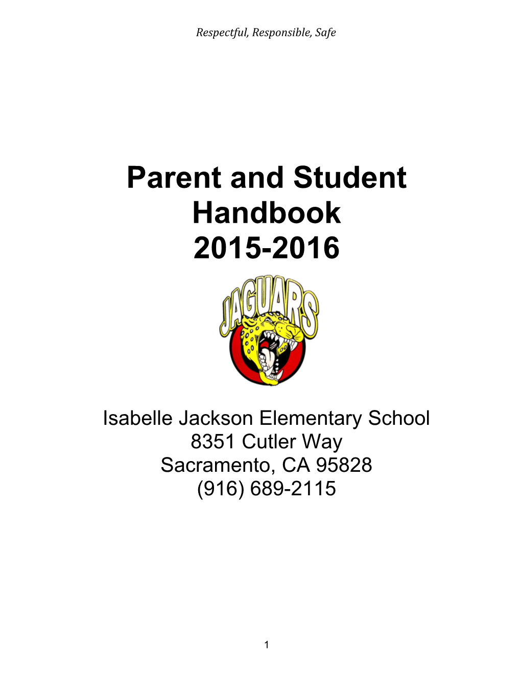 Parent Handbook 9798 Memo