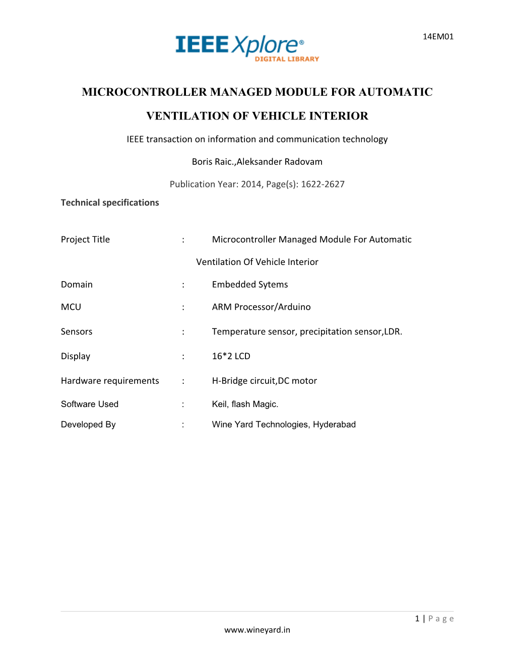 Microcontroller Managed Module for Automatic