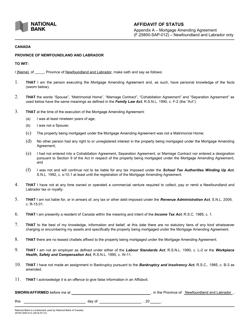 THIS CONFIRMATORY MORTGAGE and AMENDING AGREEMENT Made This ____ Day of JANUARY, 2006