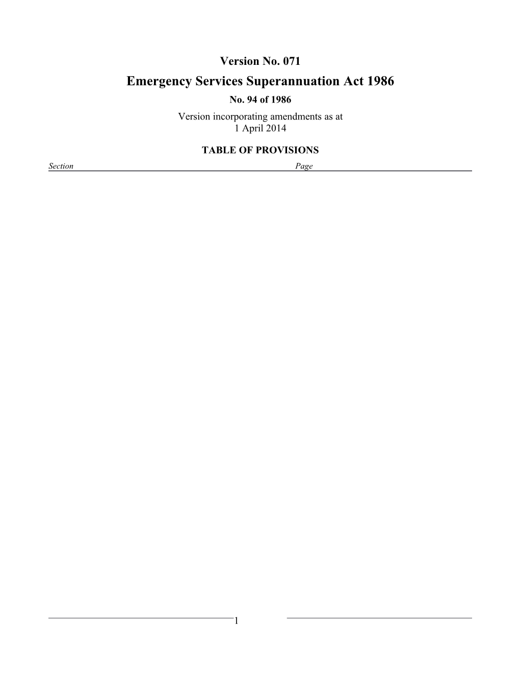 Emergency Services Superannuation Act 1986