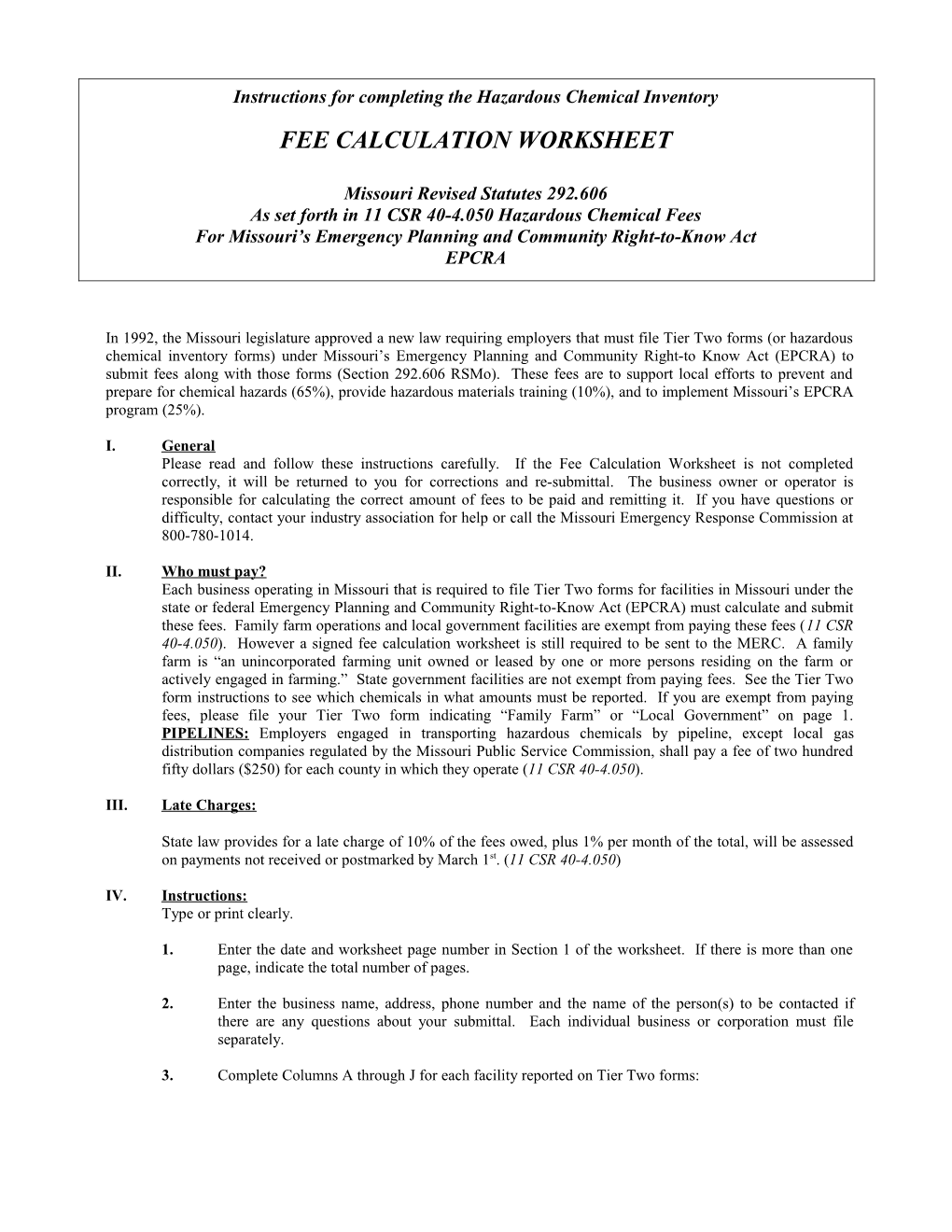 In 1992, the Missouri Legislature Approved a New Law Requiring Employers That Must File