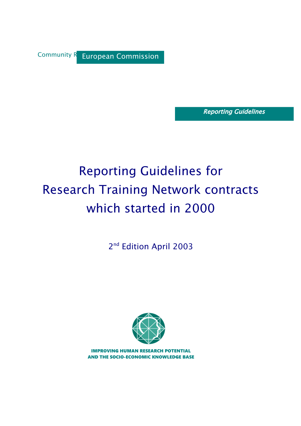 IHP 2000 Reporting Guidelines
