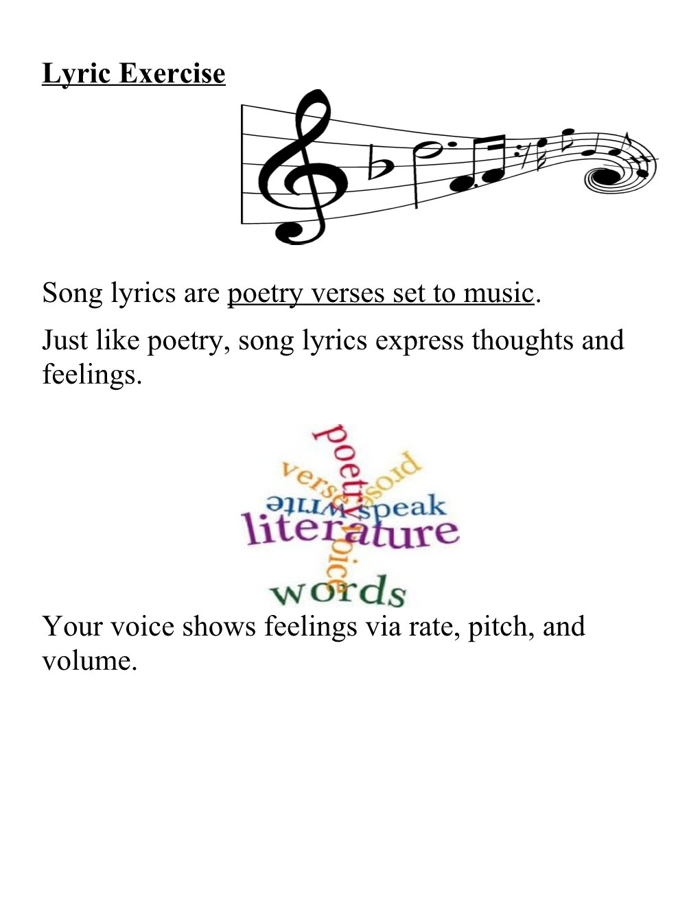 Song Lyrics Are Poetry Verses Set to Music