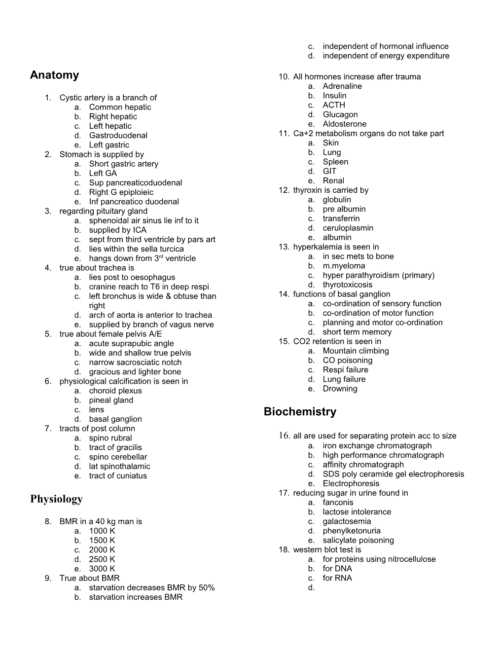 1. Cystic Artery Is a Branch Of