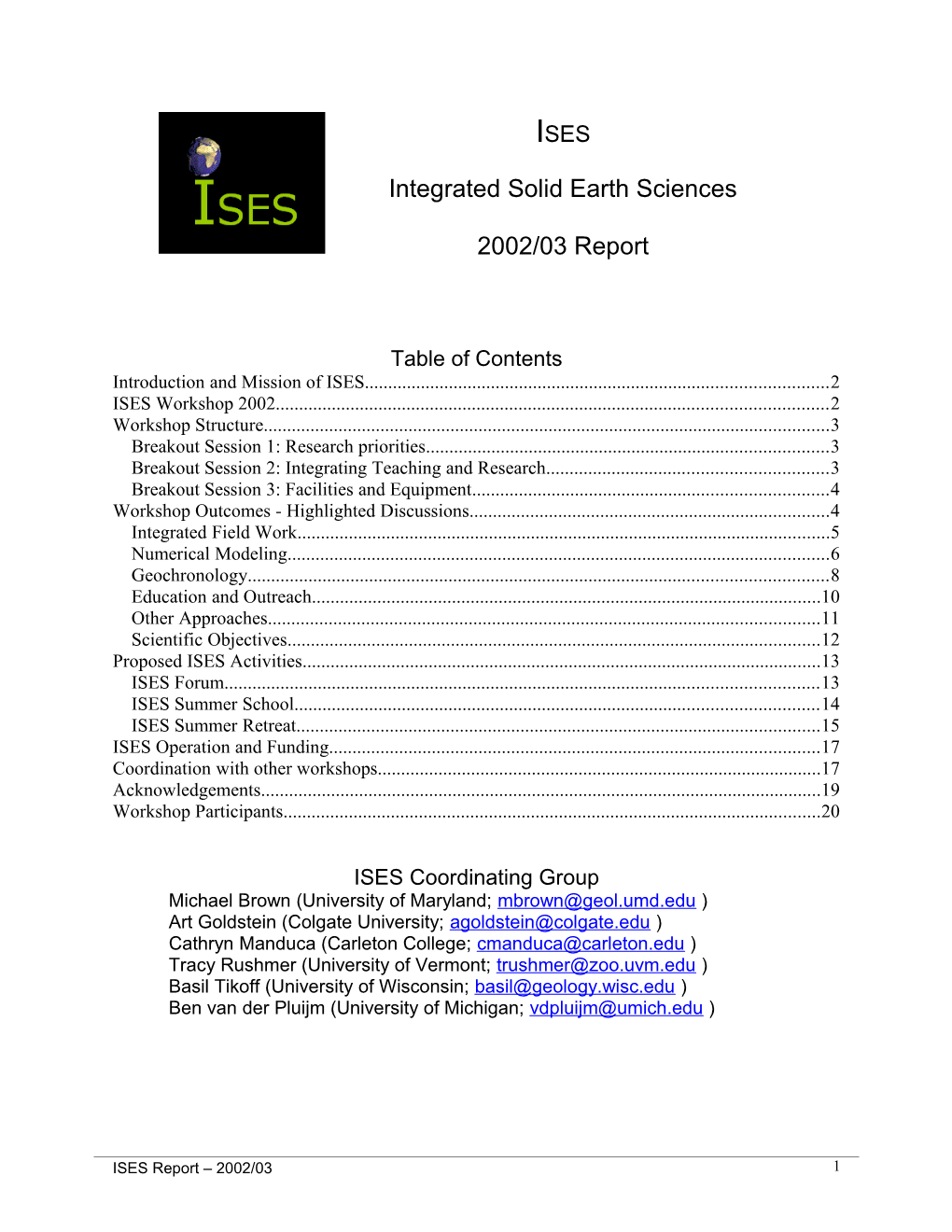 Integrated Solid Earth Sciences