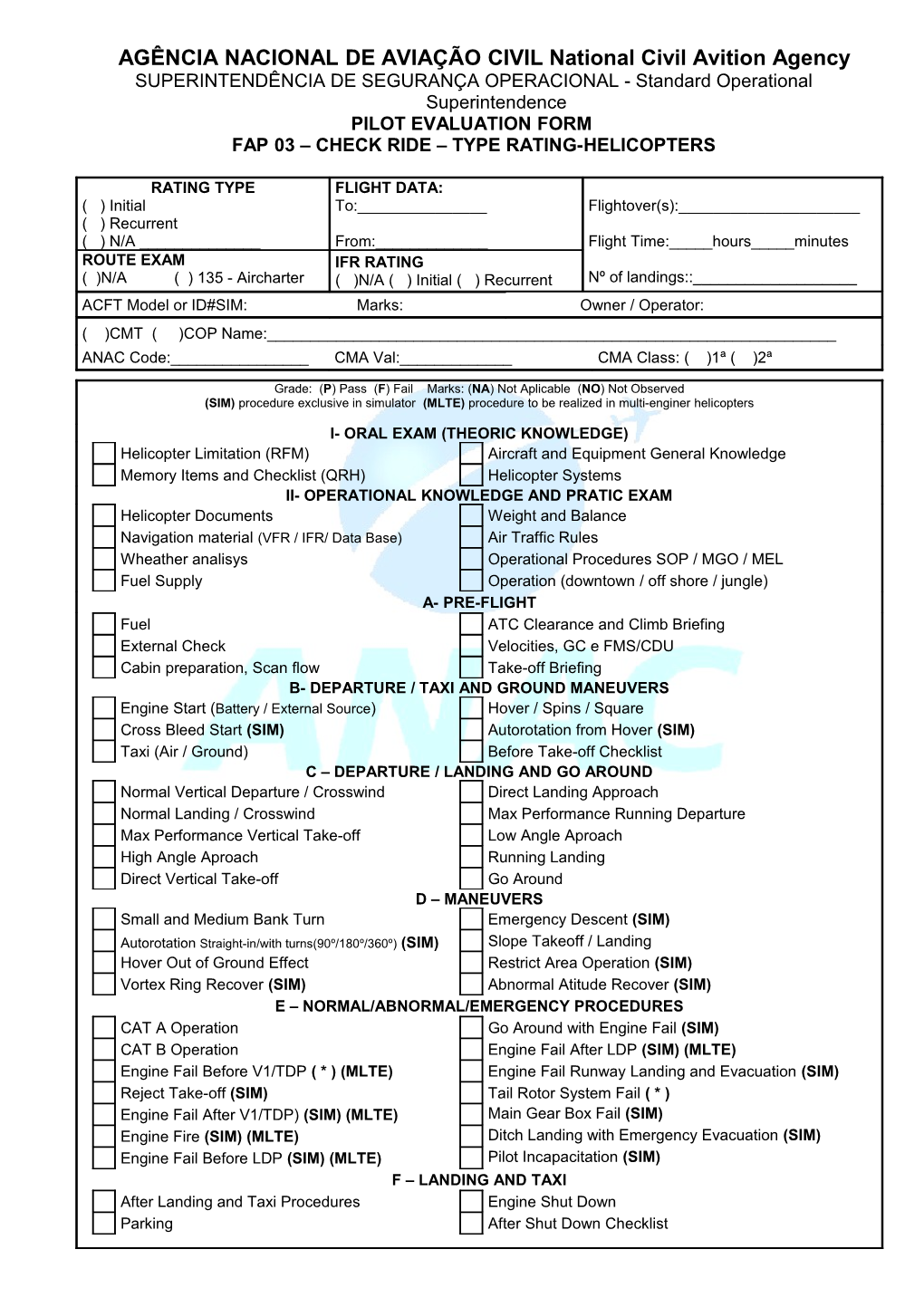 SUPERINTENDÊNCIA DE SEGURANÇA OPERACIONAL - Standard Operational Superintendence