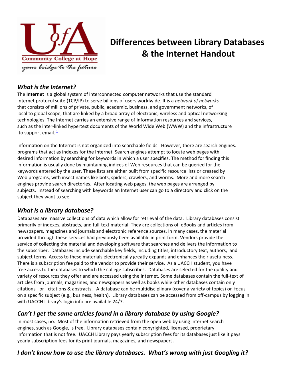 Information Literacy Questions