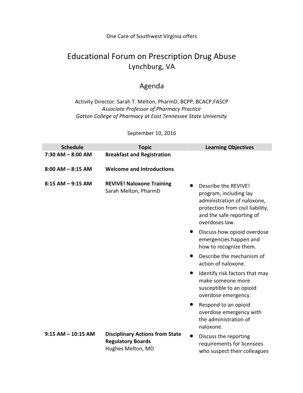 Agenda for Substance Abuse Forum s1