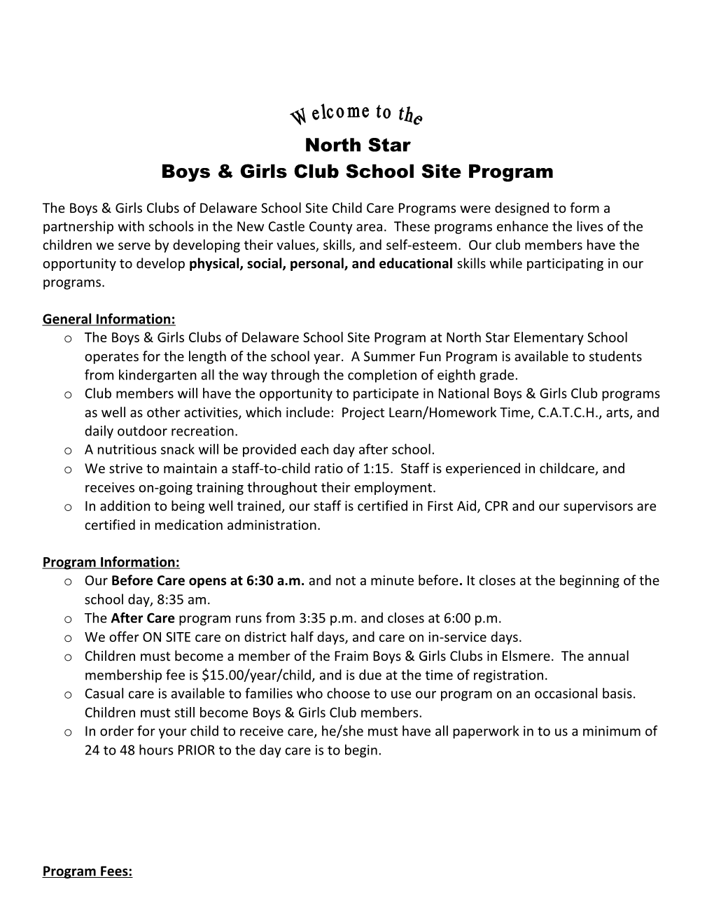 Boys & Clubs of Delaware School Site Program
