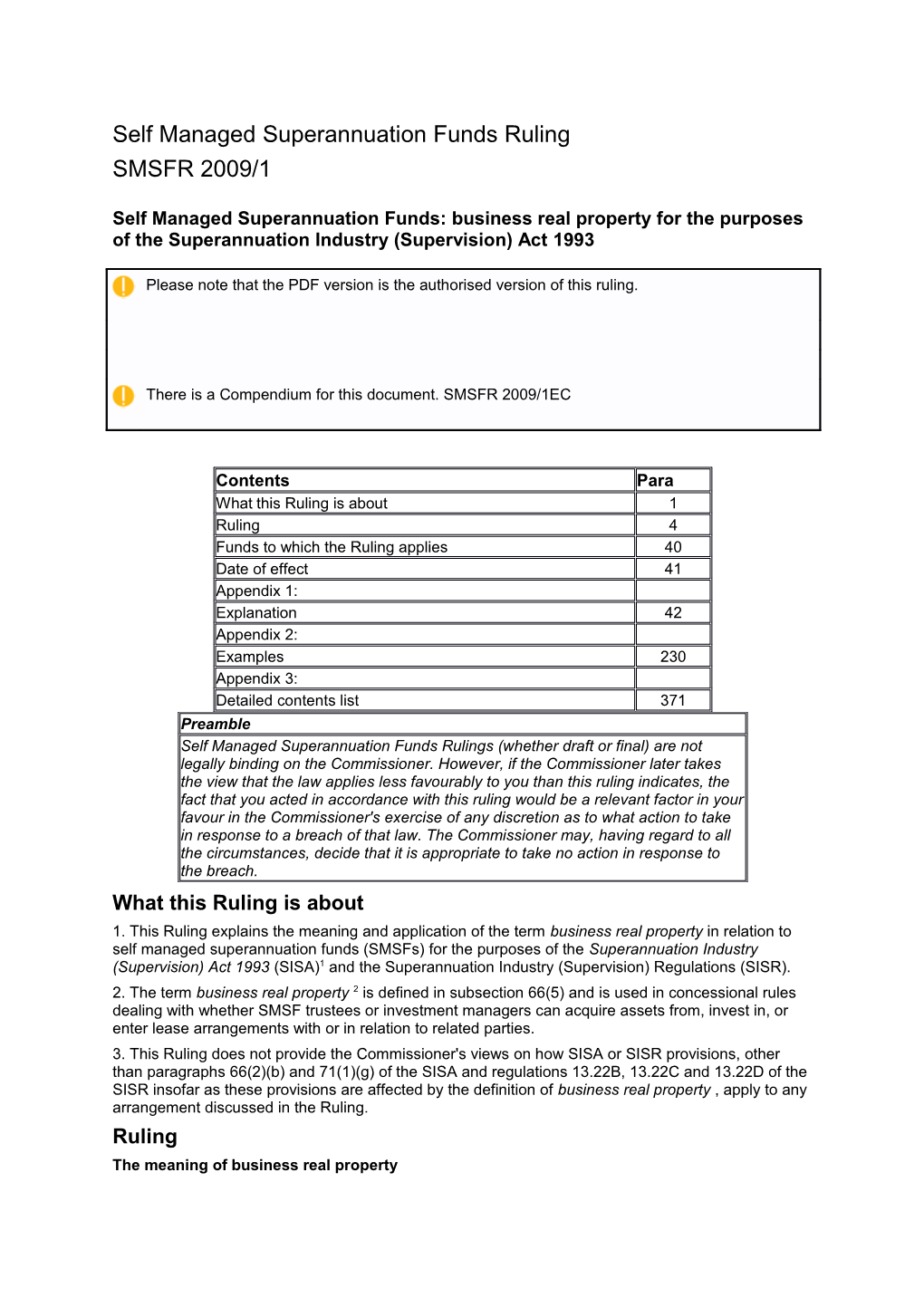 Self Managed Superannuation Funds Ruling s2