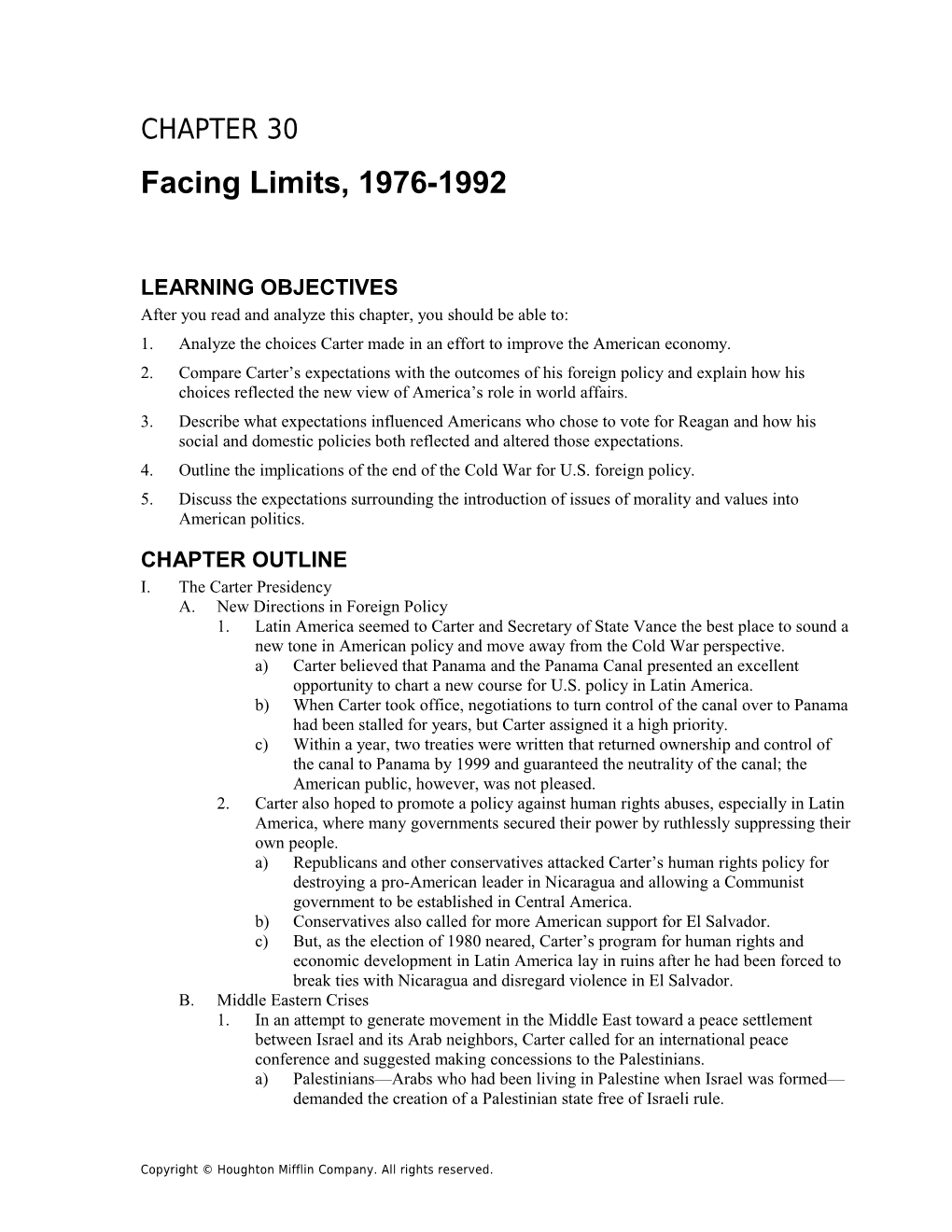 Chapter 30: Facing Limits, 1976-1992 397