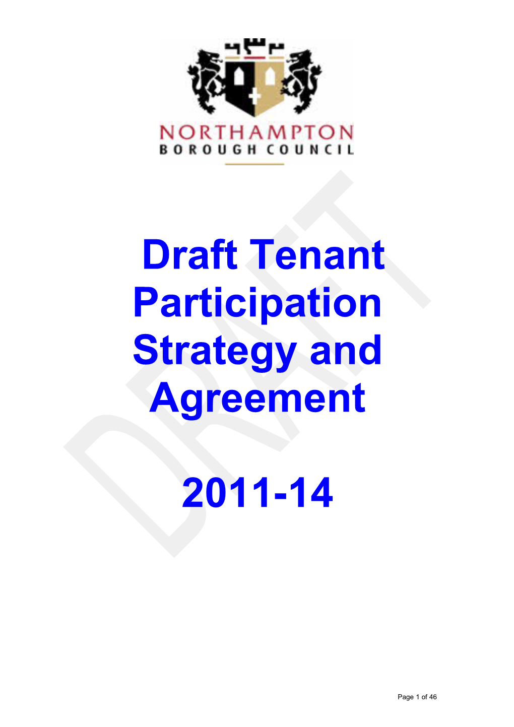 Draft Tenant Participation Strategy and Agreement