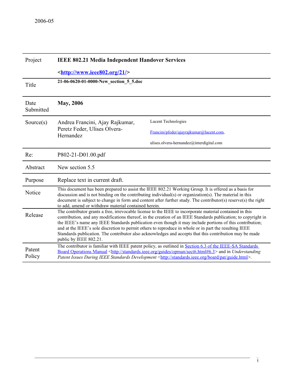 5.5 MIH Reference Model for Access Networks