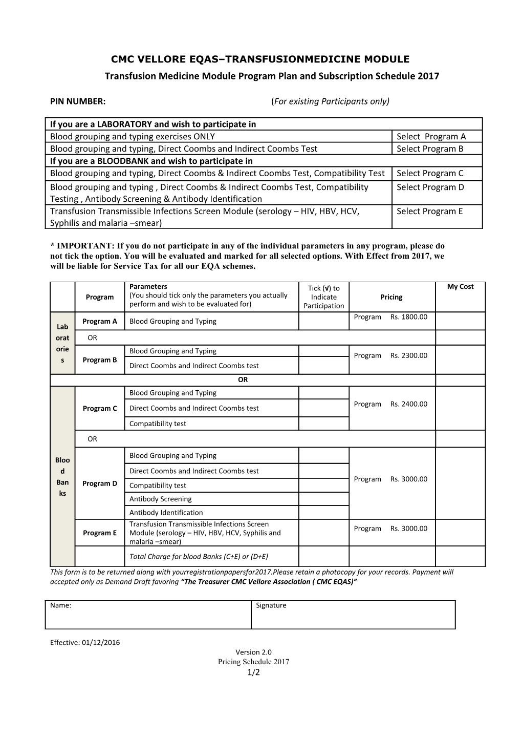 Cmc Vellore Eqas Transfusionmedicine Module