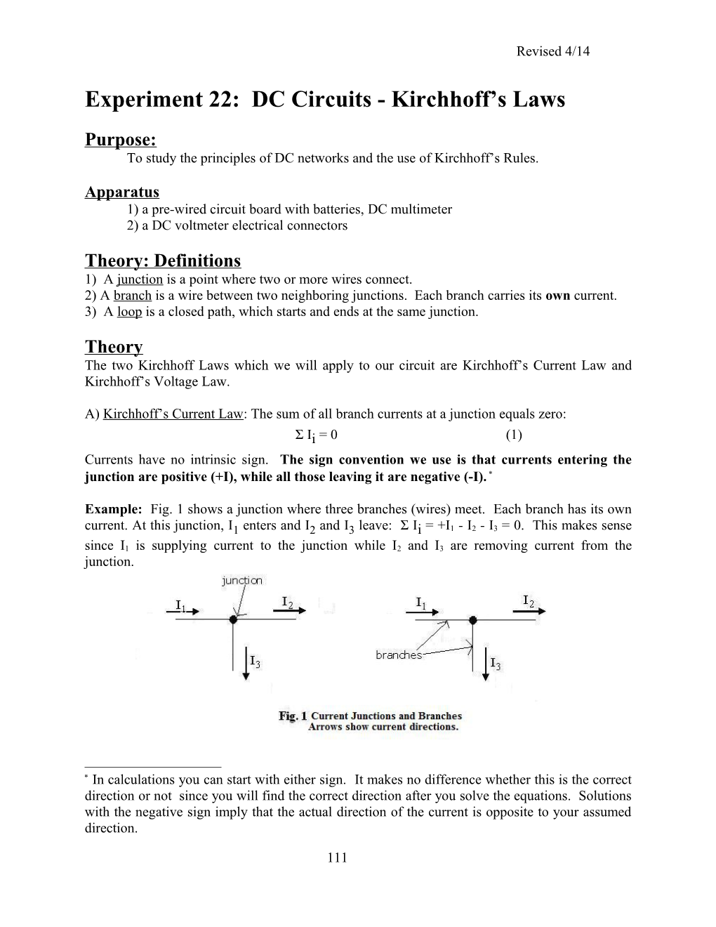 Experiment 2K: Kirchhoff's Rulest