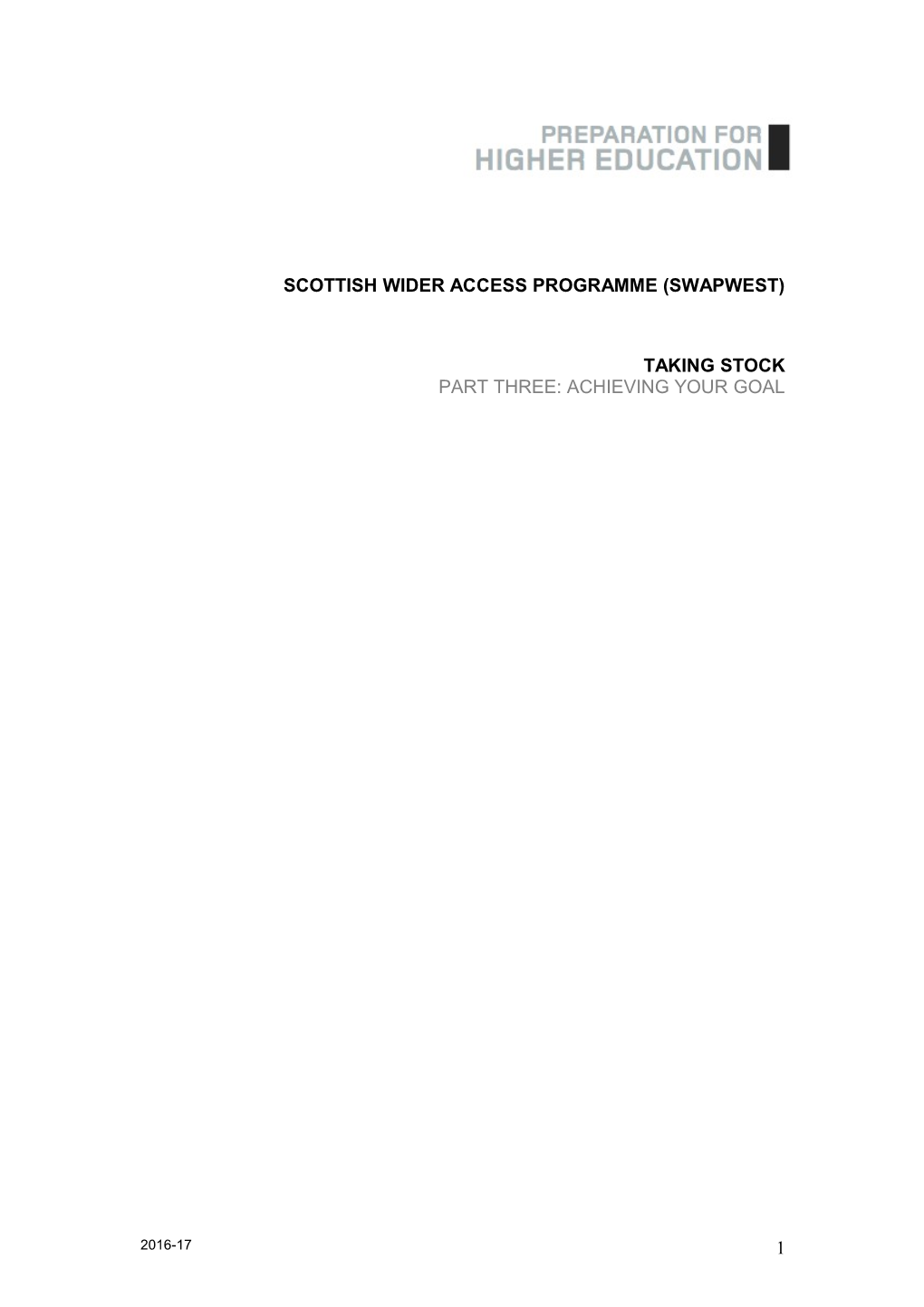 Scottish Wider Access Programme