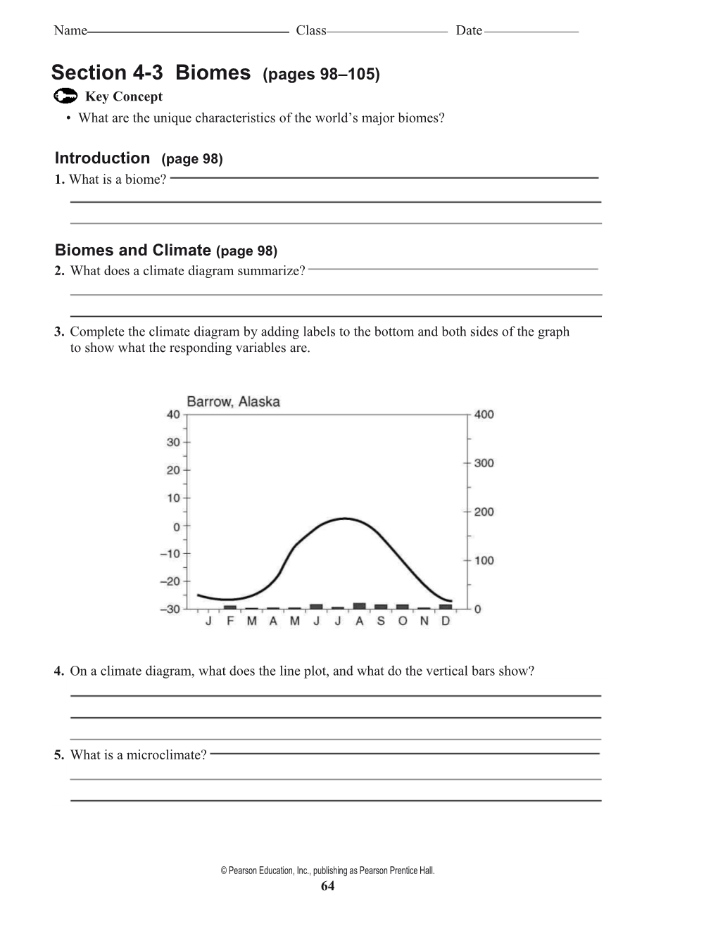 Section 4-3 Biomes (Pages 98 105)