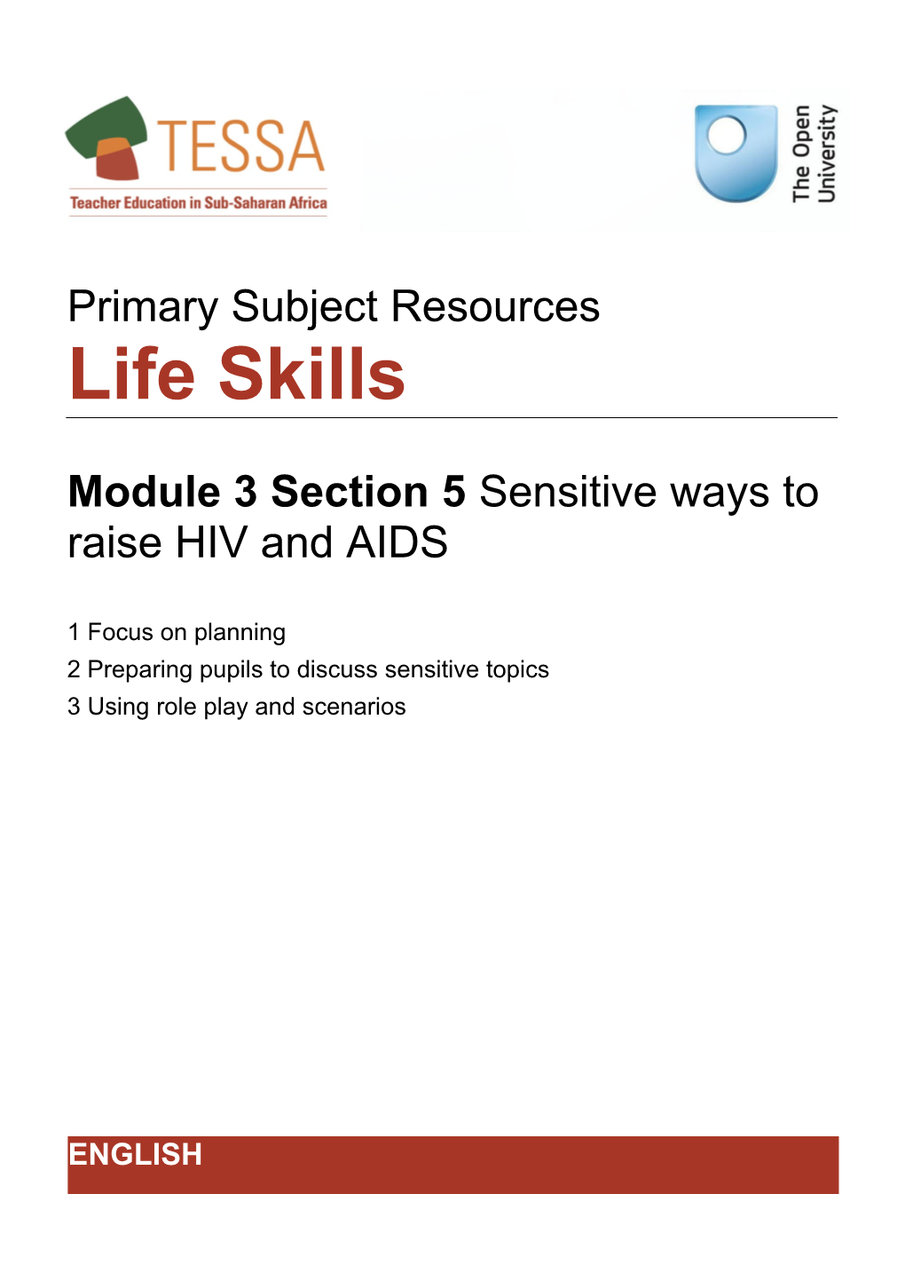 Section 5: Sensitive Ways to Raise HIV and AIDS