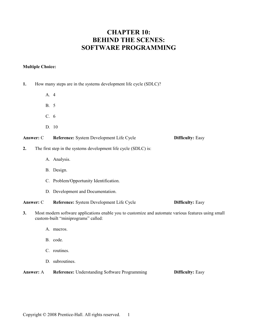 Chapter 10: Behind the Scenes: Software Programming