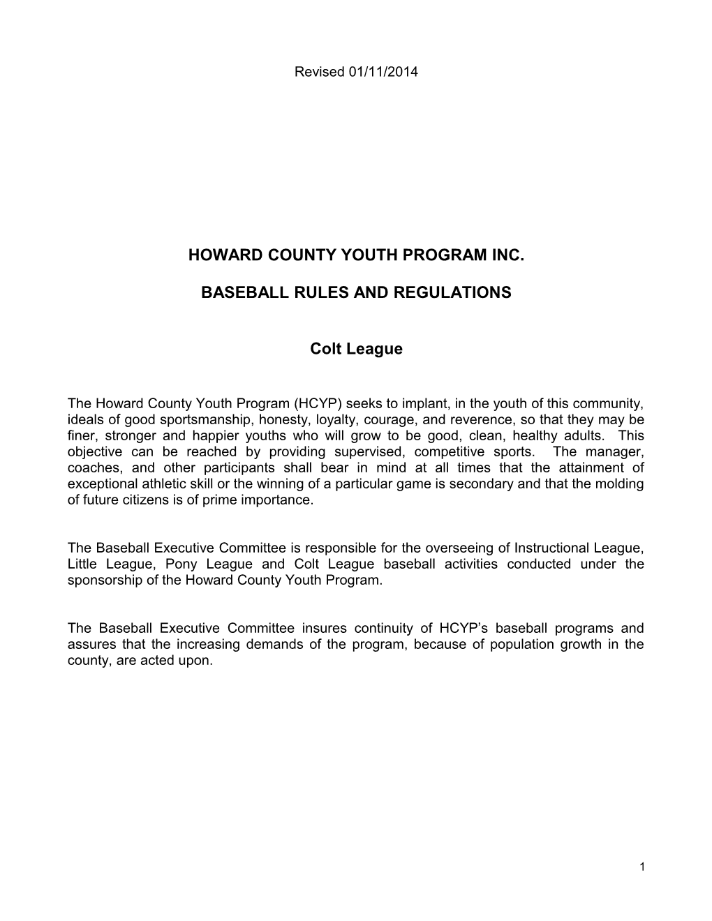 Howard County Youth Program Inc