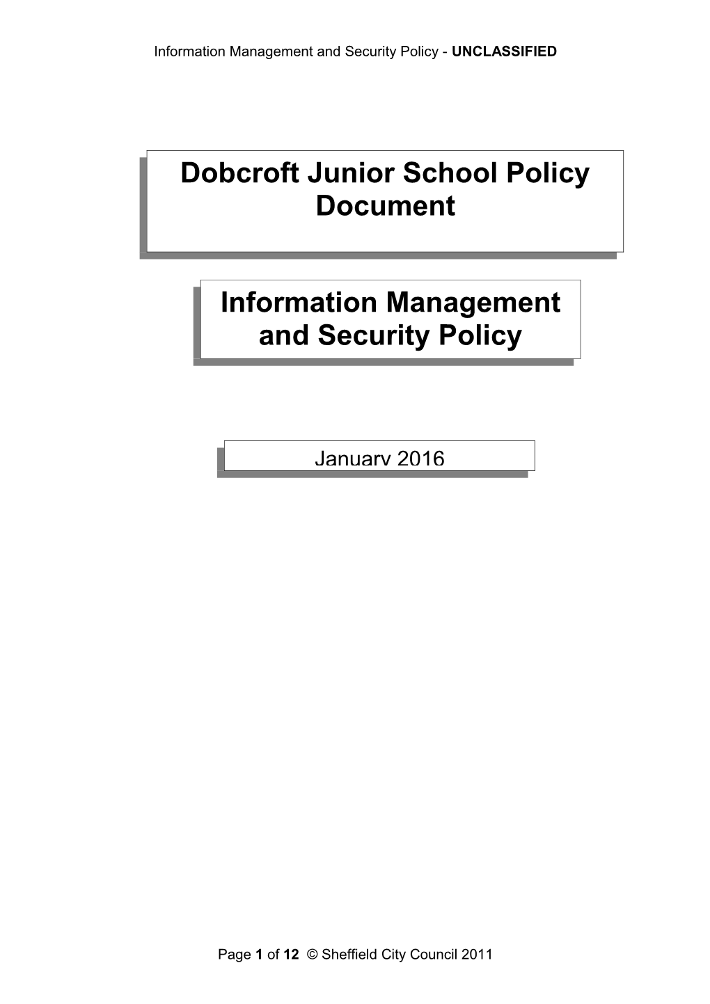 Nether Green Information Management and Security Policy