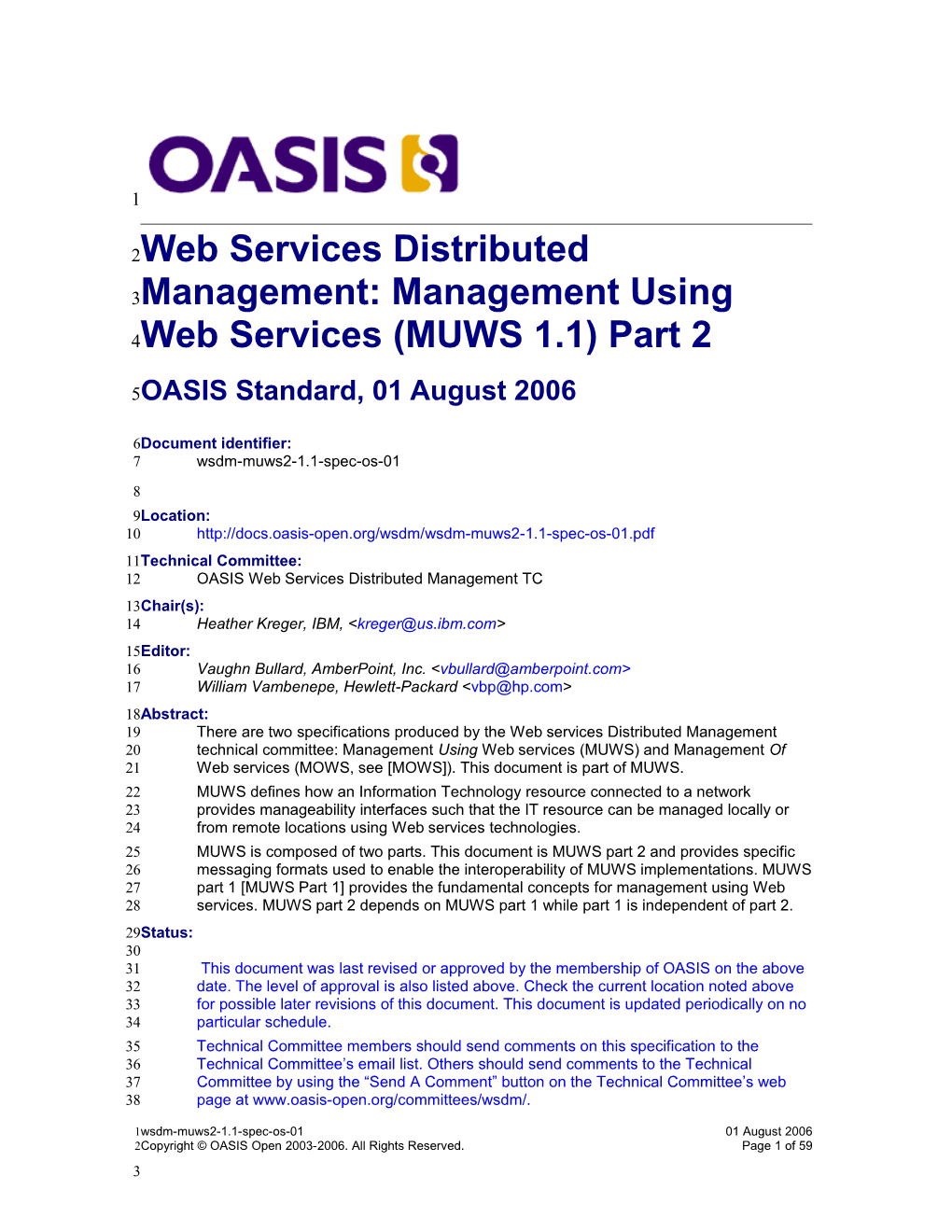 Web Service Distributed Management: Management Using Web Services (MUWS 1.1) Part 2