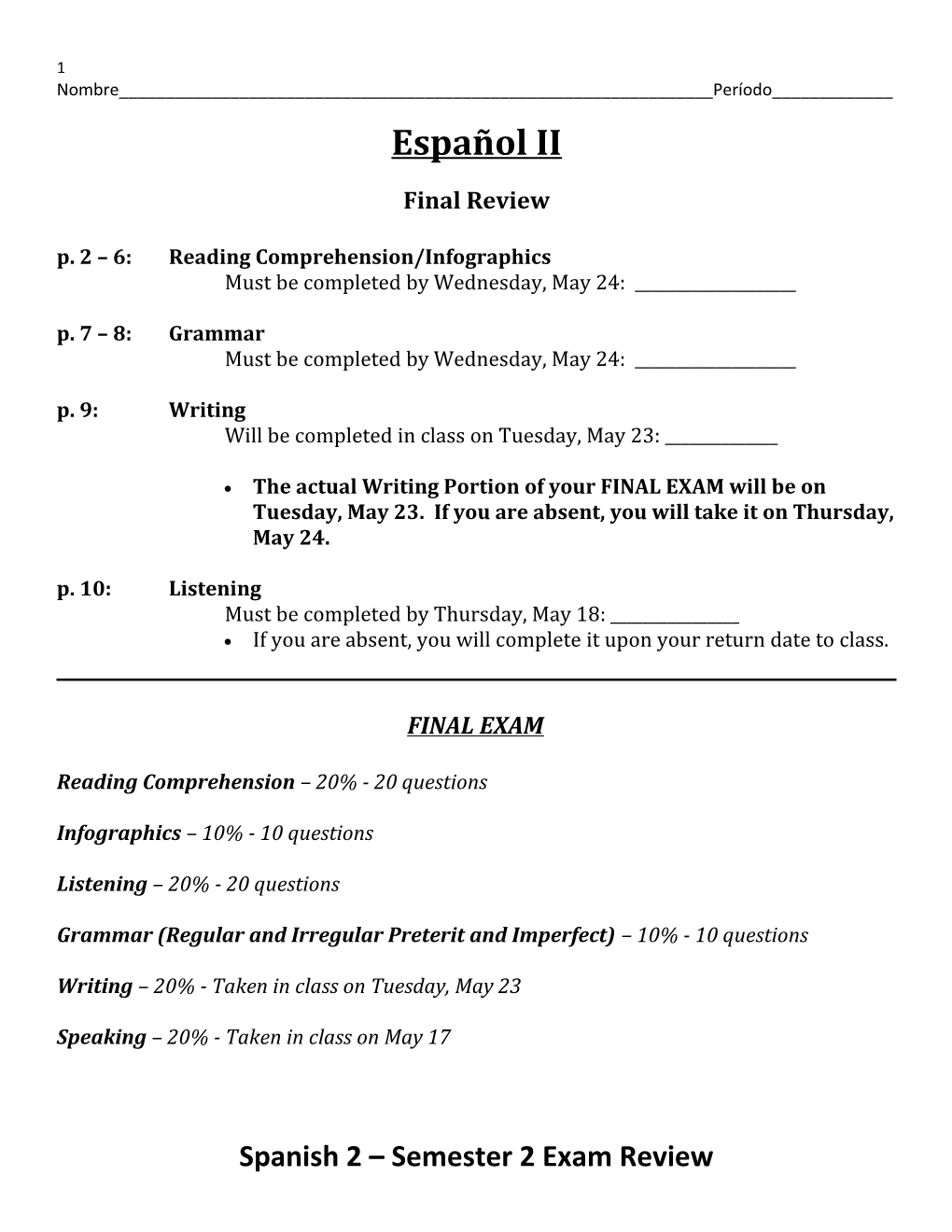 P. 2 6: Reading Comprehension/Infographics