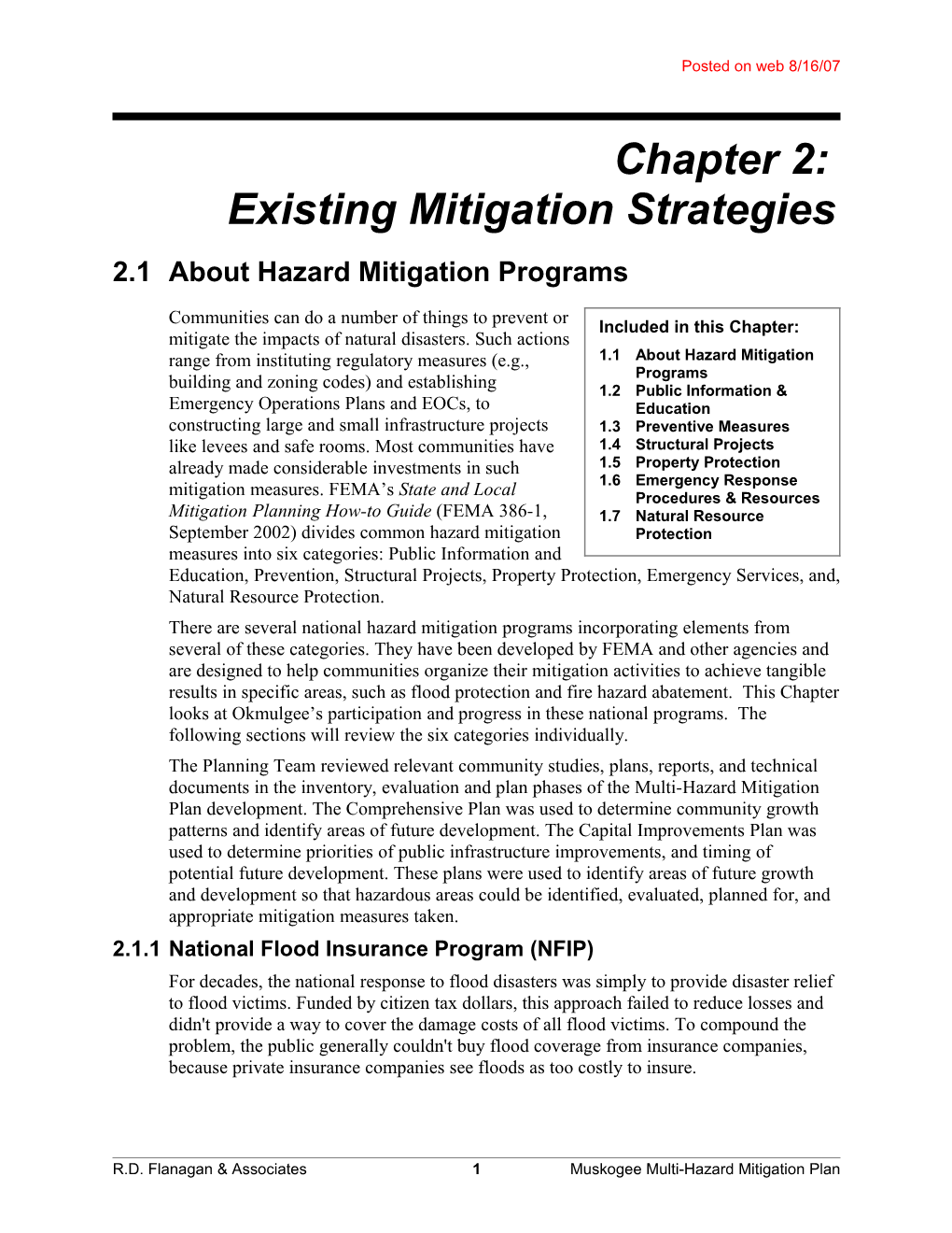 Chapter 2: Existing Mitigation Strategies