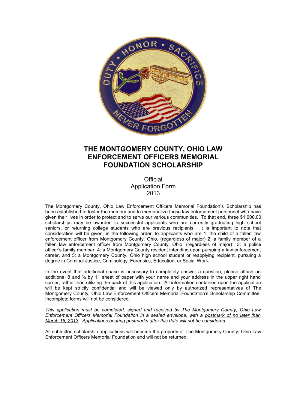 The Montgomery County, Ohio Law