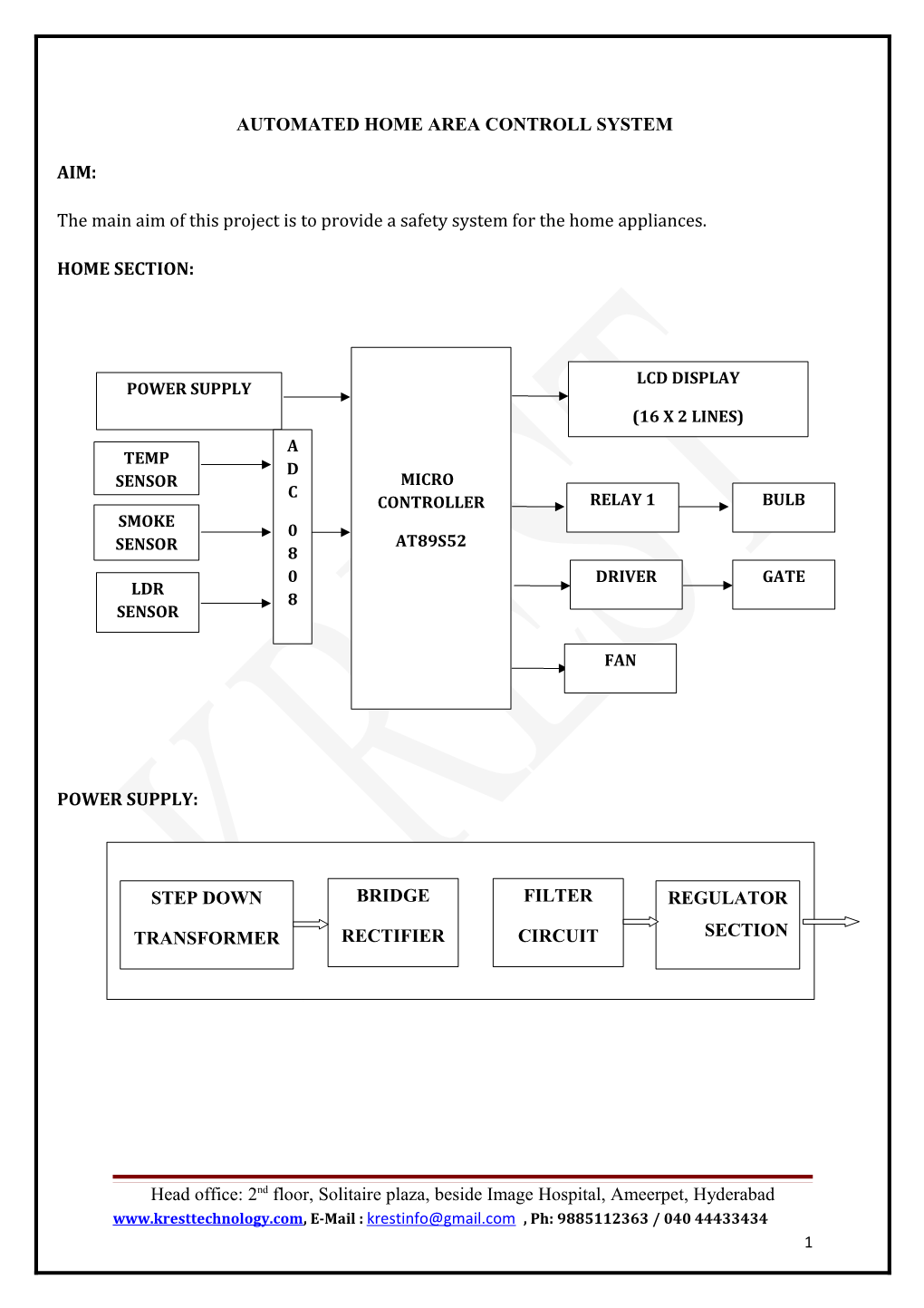 Automated Home Area Controll System