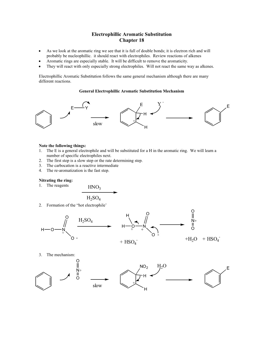 Electrophillic Aromatic Substitution
