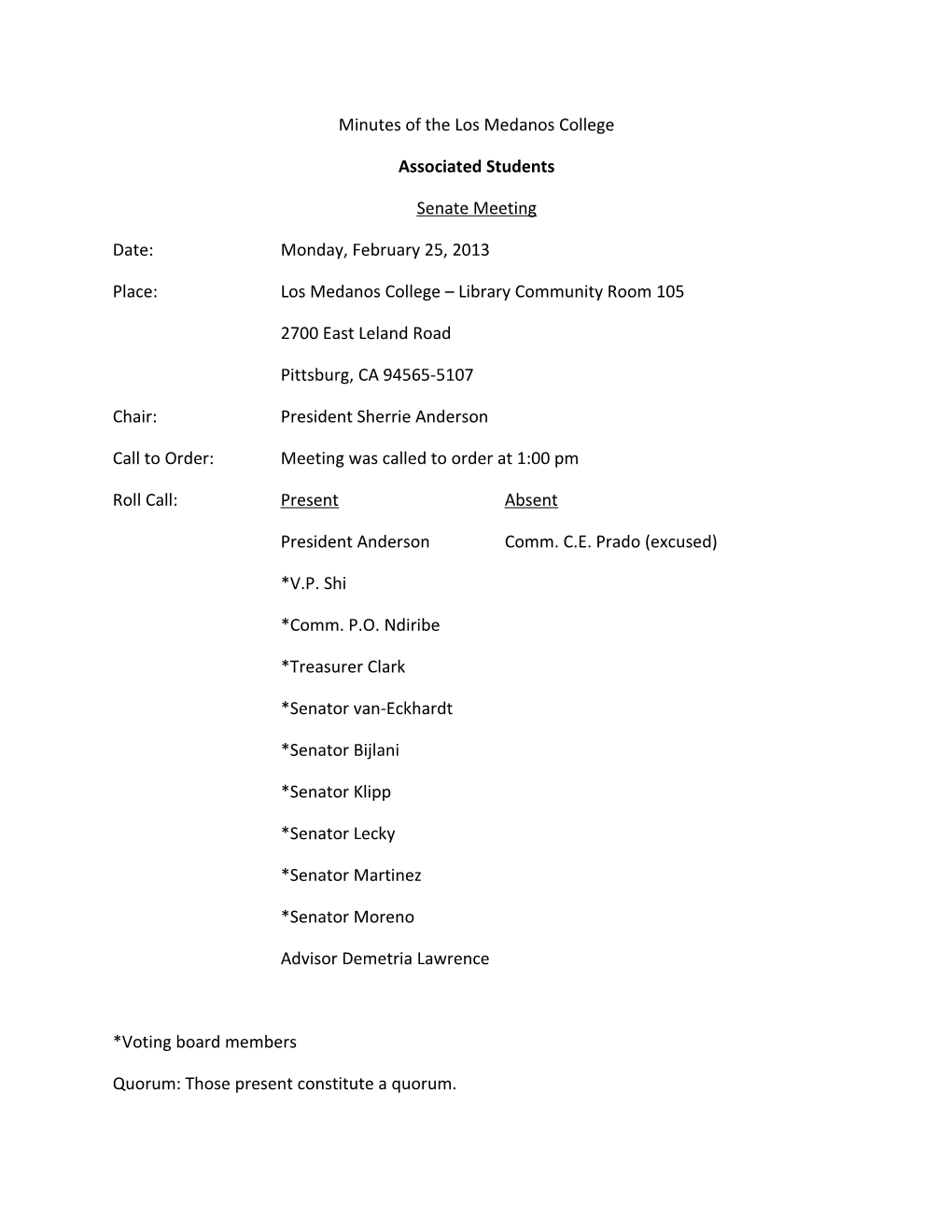 Minutes of the Los Medanos College s1