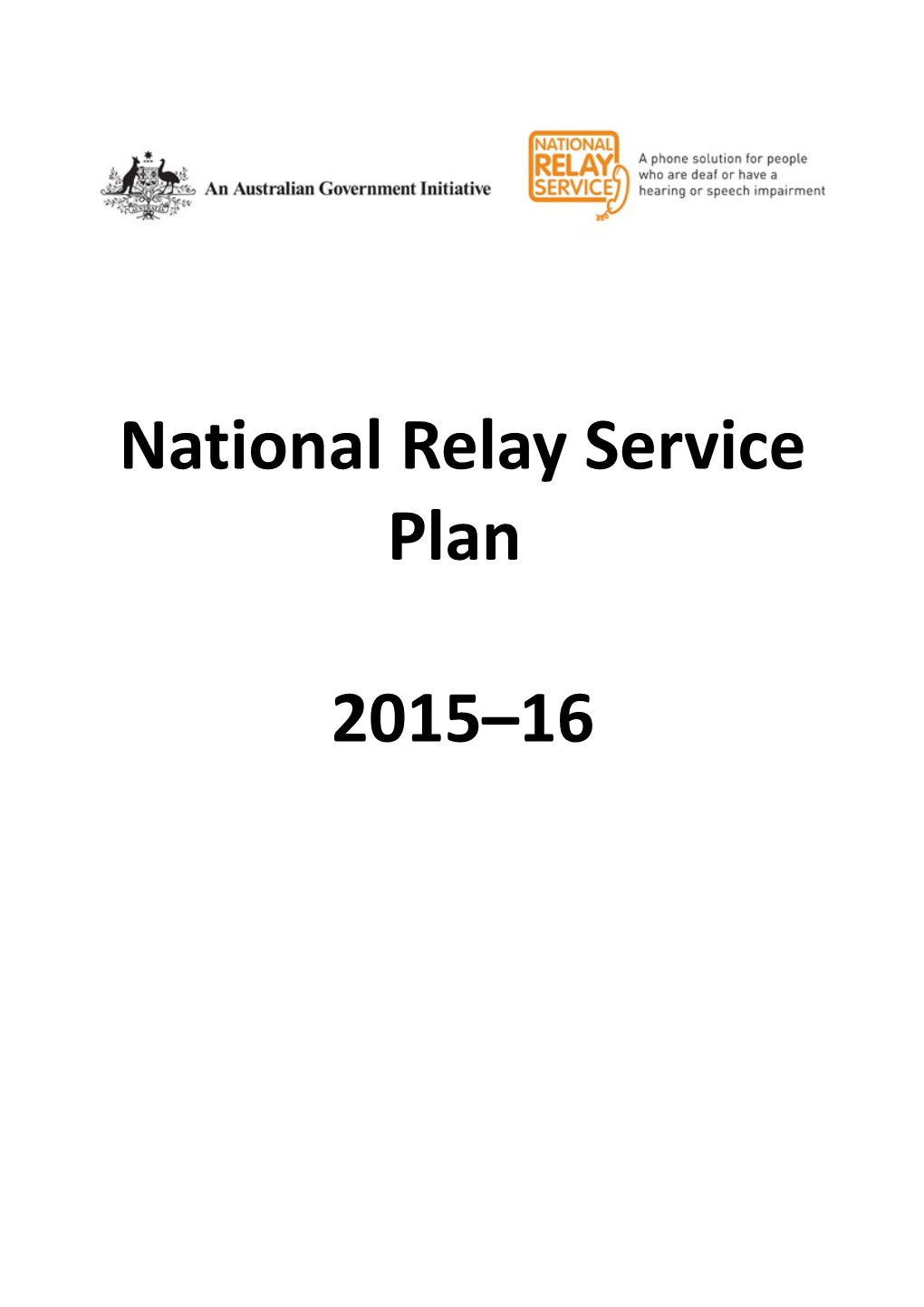 National Relay Service Plan 2015 16 1