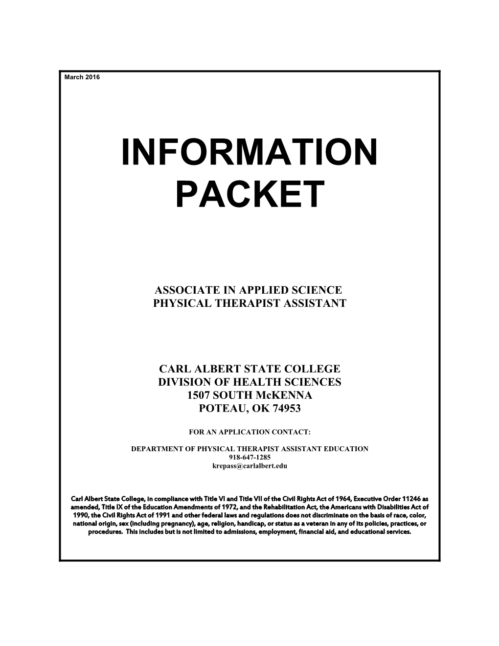 Information Packet