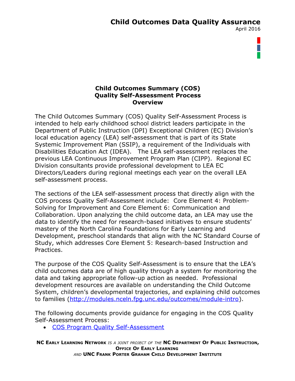 Child Outcomes Summary (COS)