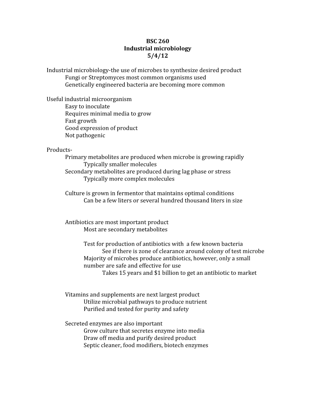 Industrial Microbiology