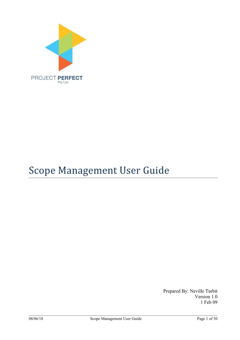 Scope Management User Guide